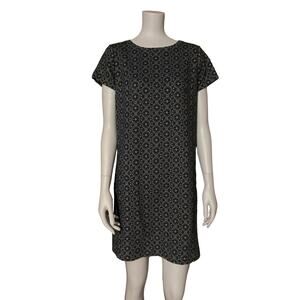 LOFT Petite Dark Blue Cotton Knit Short Sleeve Shift Dress sz SP